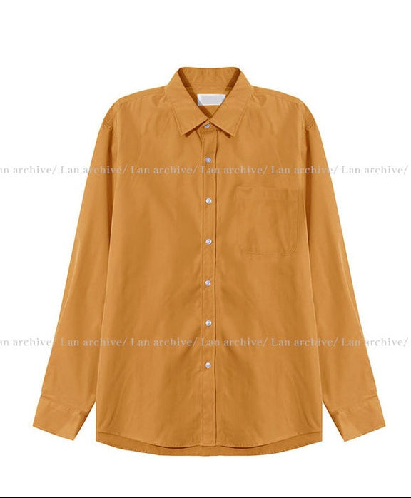 回饋價🧧韓製Pocket口袋基礎款長袖恤衫｜15色入