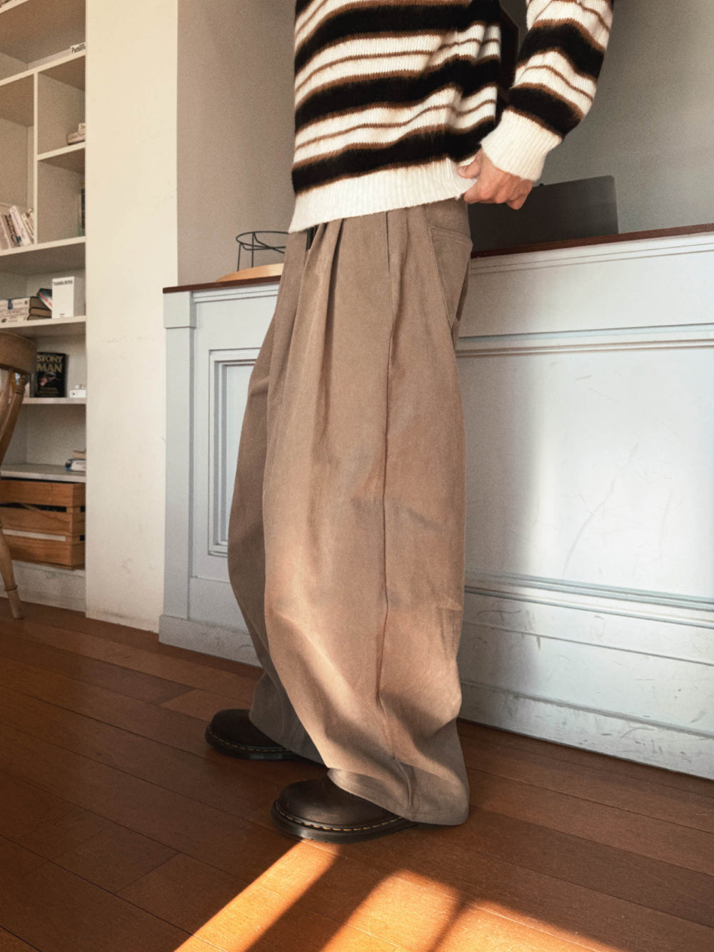 含內絨✔️百搭款寬鬆廓型休閒褲｜3色入