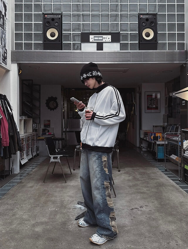 店主推薦! 撞色華夫格條紋外套｜2色入