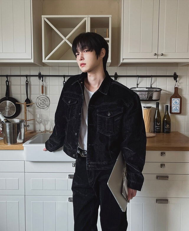 Premium！天鵝絨面牛仔外套｜2色入