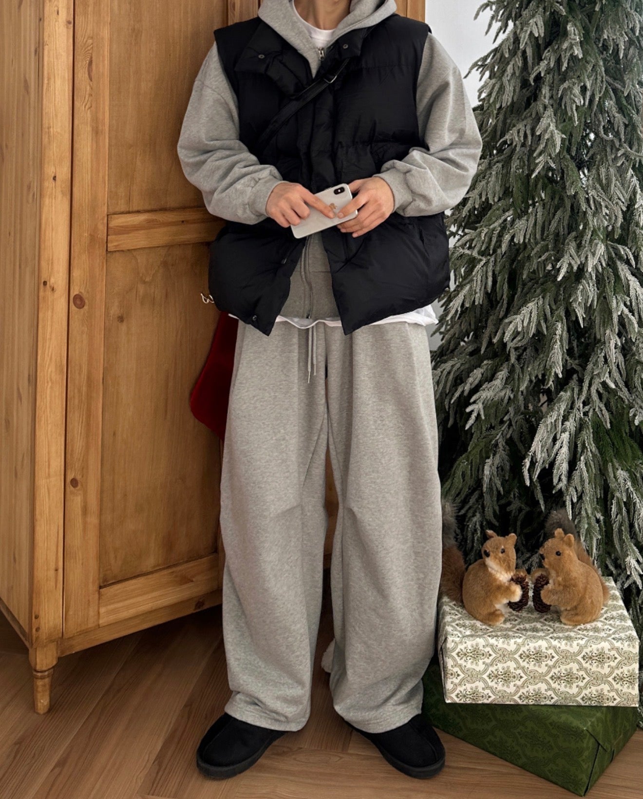 Premium👑基礎款彎刀闊腳棉褲｜4色入