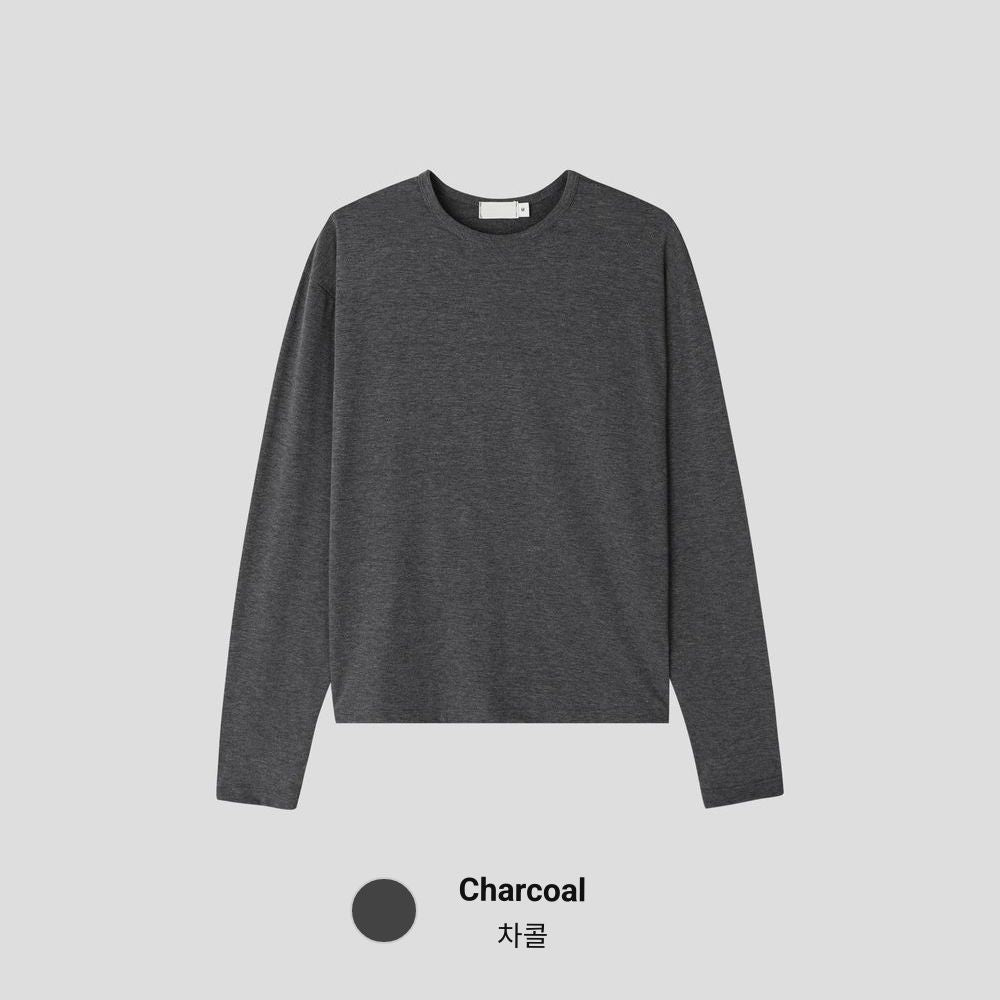 （1＋1）超親膚！韓製柔軟圓領長袖T恤｜9色入