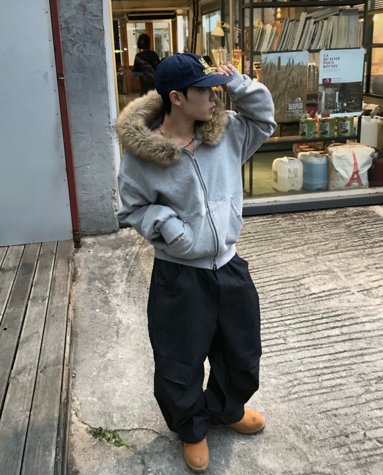 短款比例更好！重磅刷毛開胸衛衣｜2色入