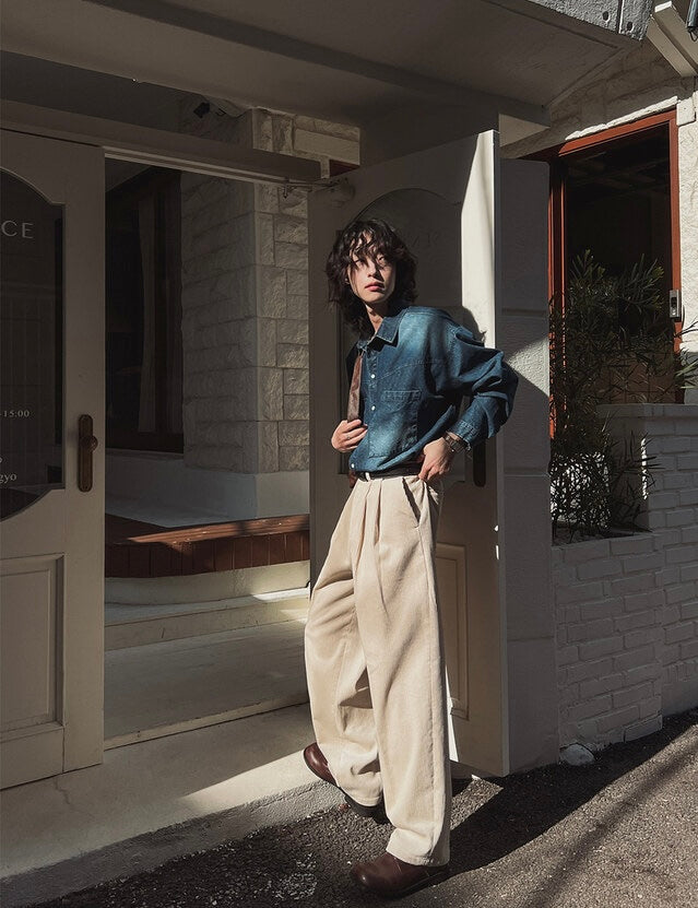 [大熱款🔥]燈芯絨直紋長褲｜5色入