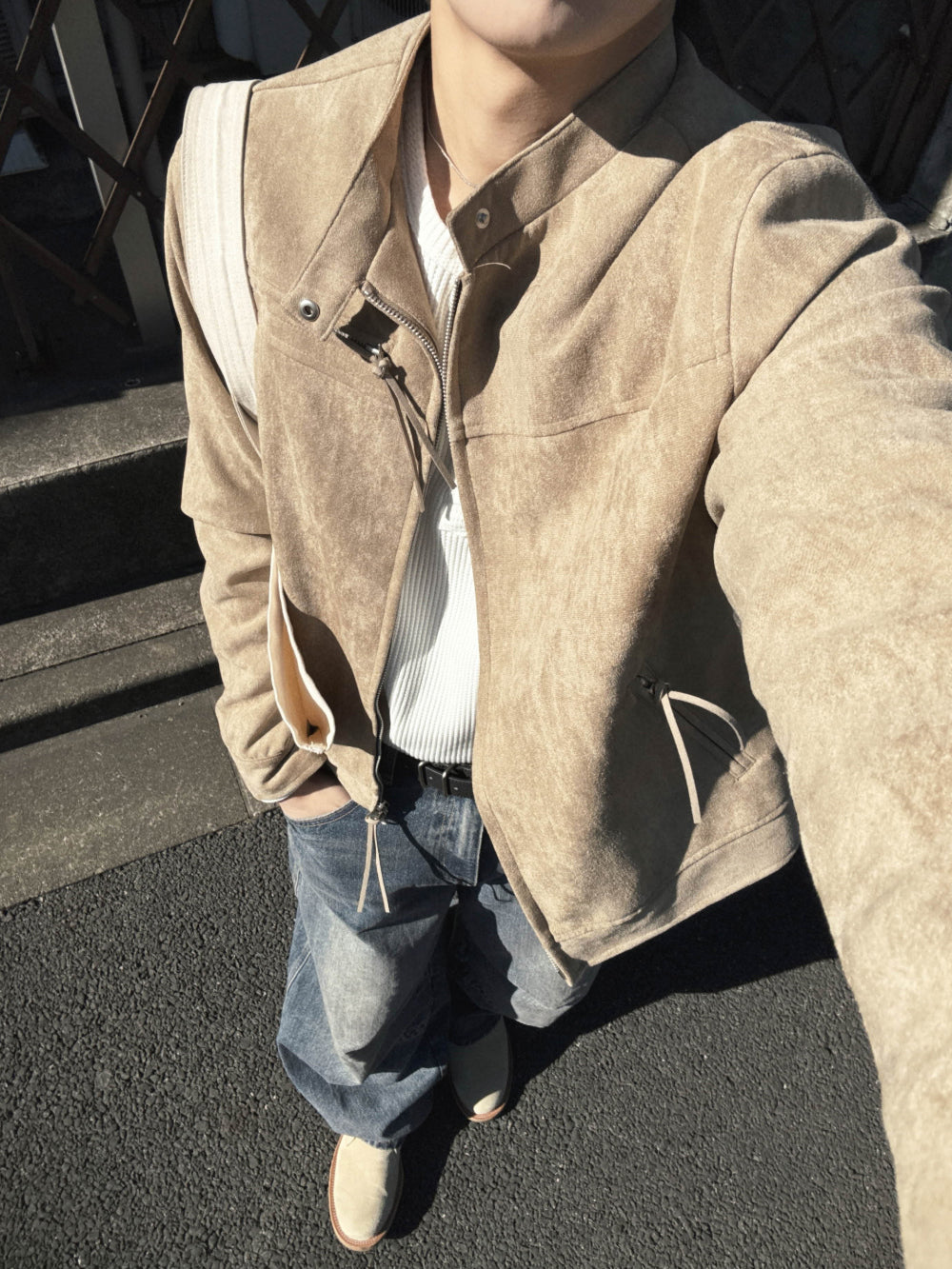 約會必備！紳士風麂皮外套｜2色入