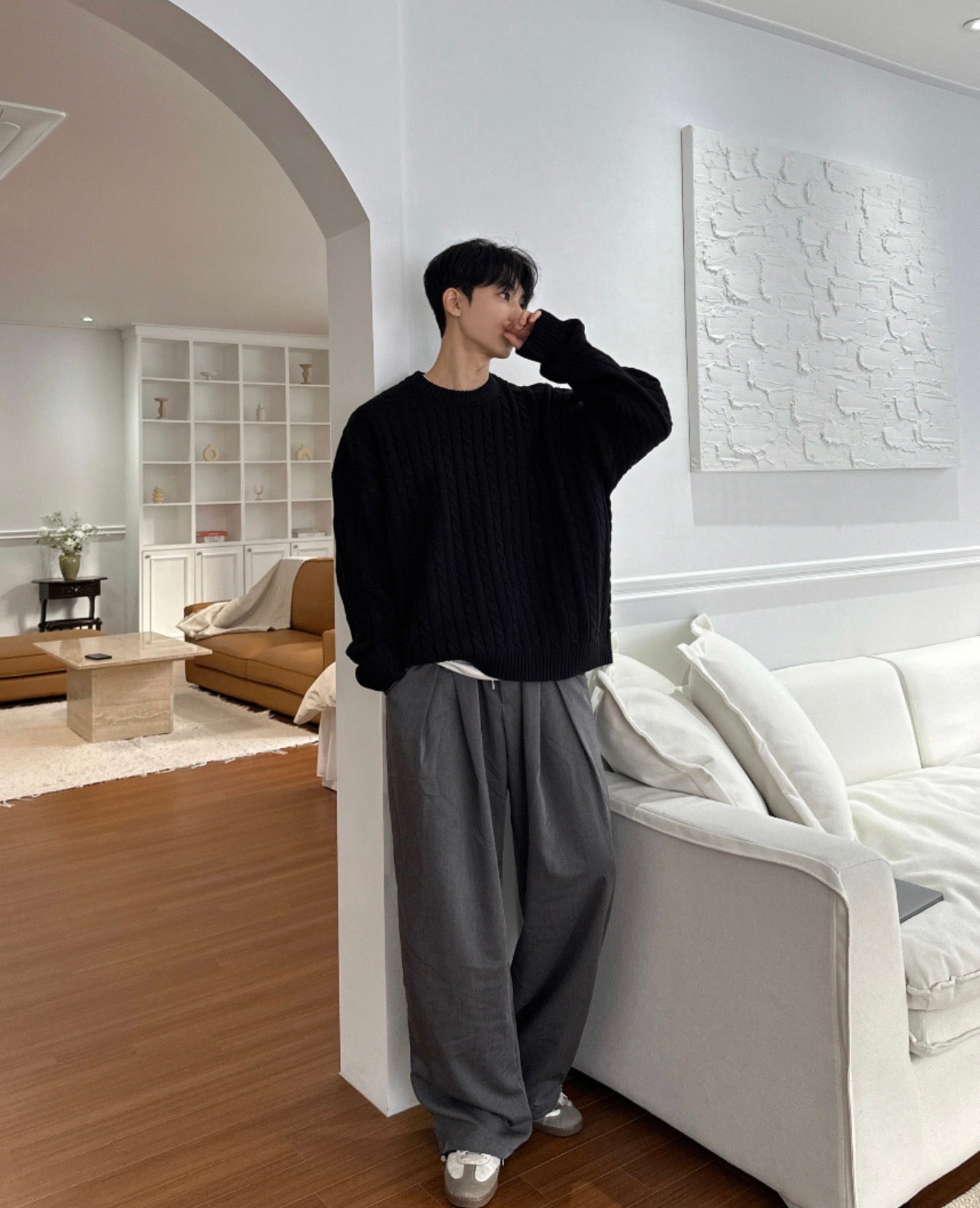 高品質! 百搭純色麻花紋針織衫｜5色入