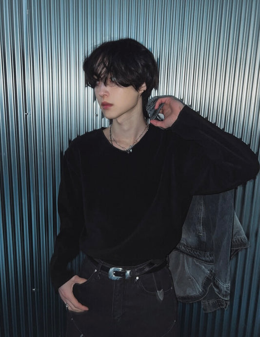 [氣質款]微V領內搭/單穿長袖