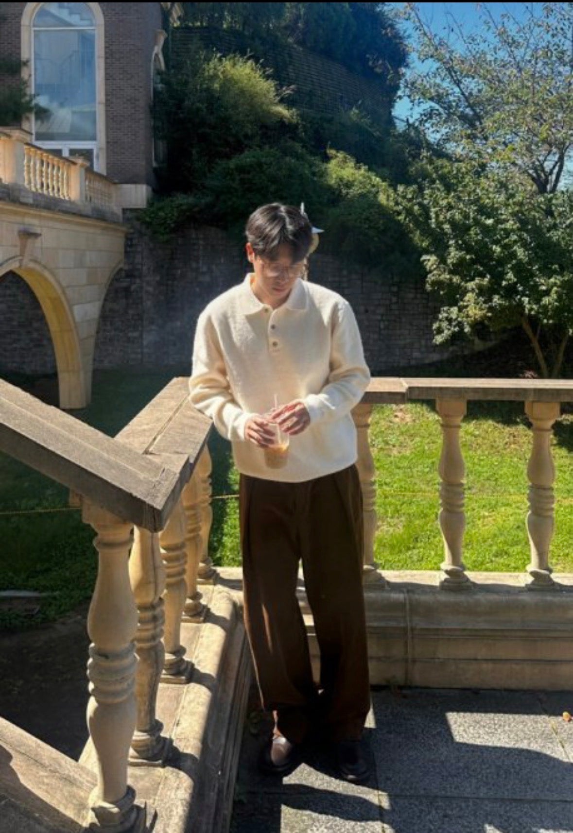 (休閑穩重感！)純色翻領POLO針織上衣｜9色入