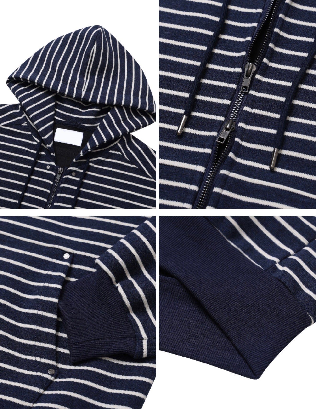 韓系簡約款✨條紋開胸衛衣｜2色入