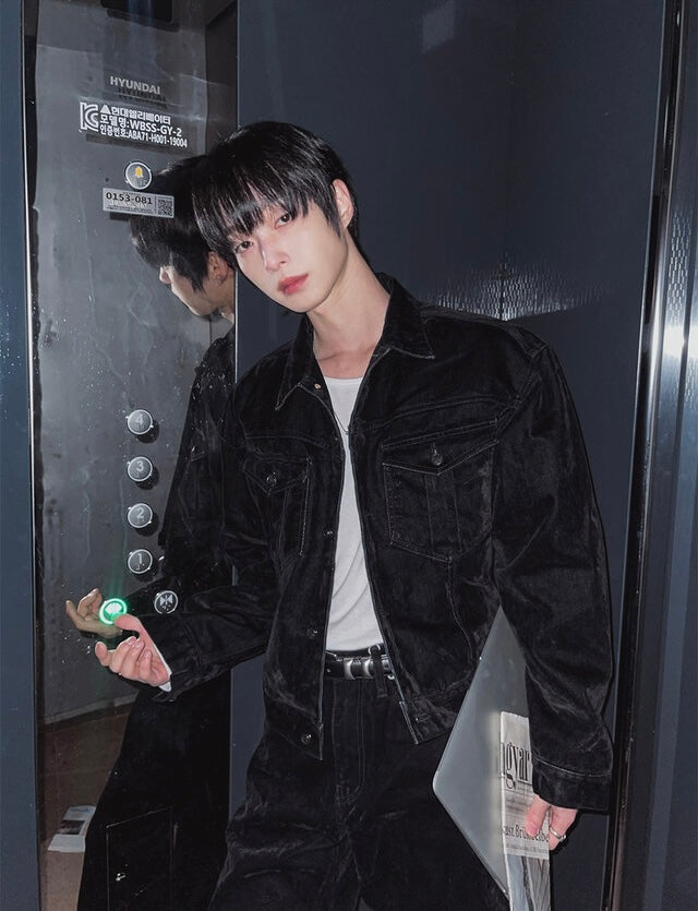 Premium！天鵝絨面牛仔外套｜2色入