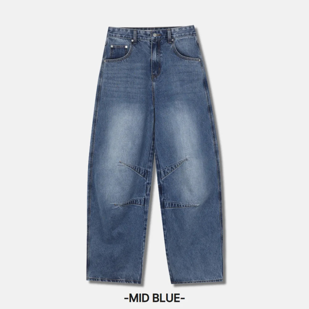 美式街頭感☄️水洗牛仔微闊形牛仔褲｜7色入