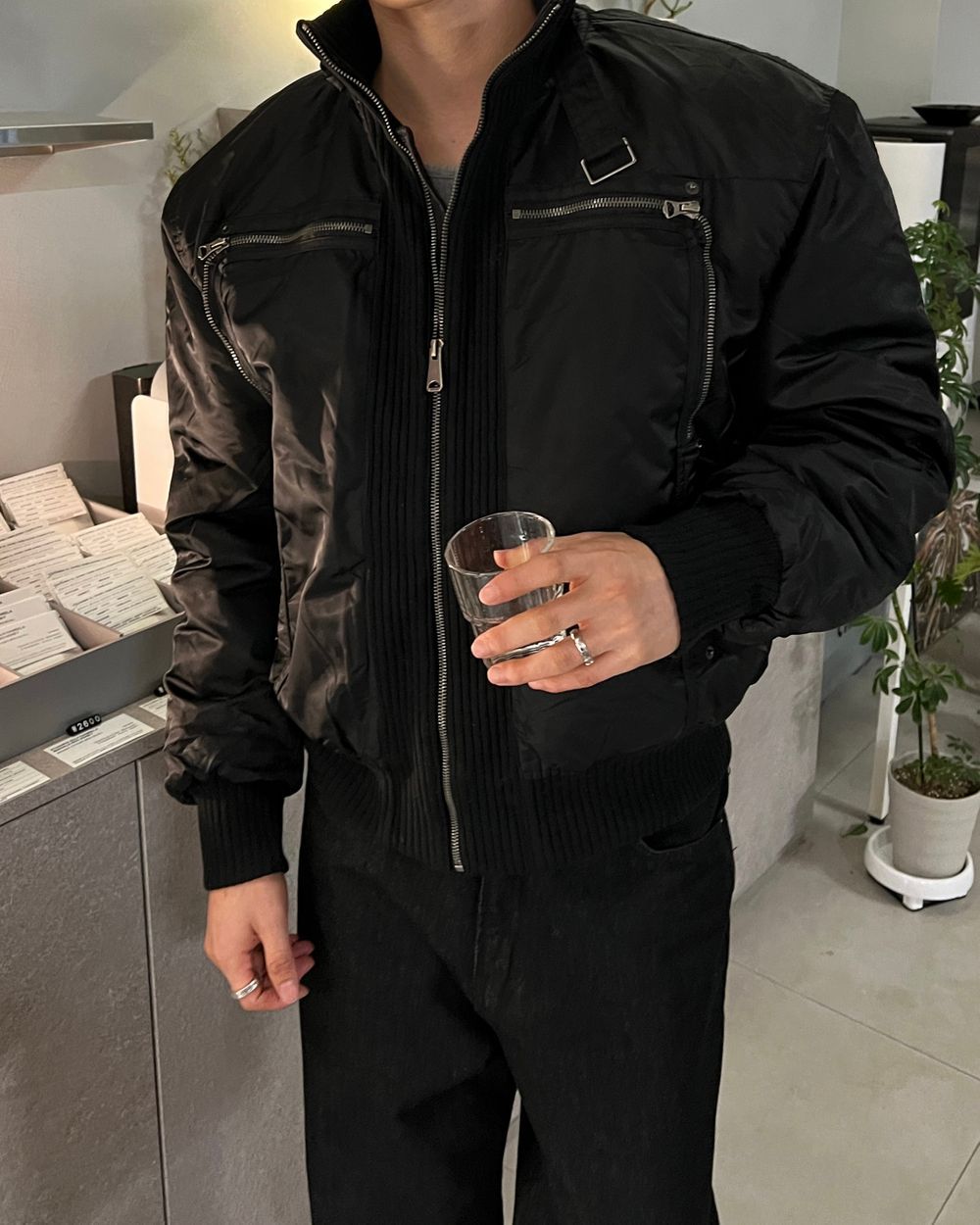 細節加分！高領束帶短款MA1｜3色入