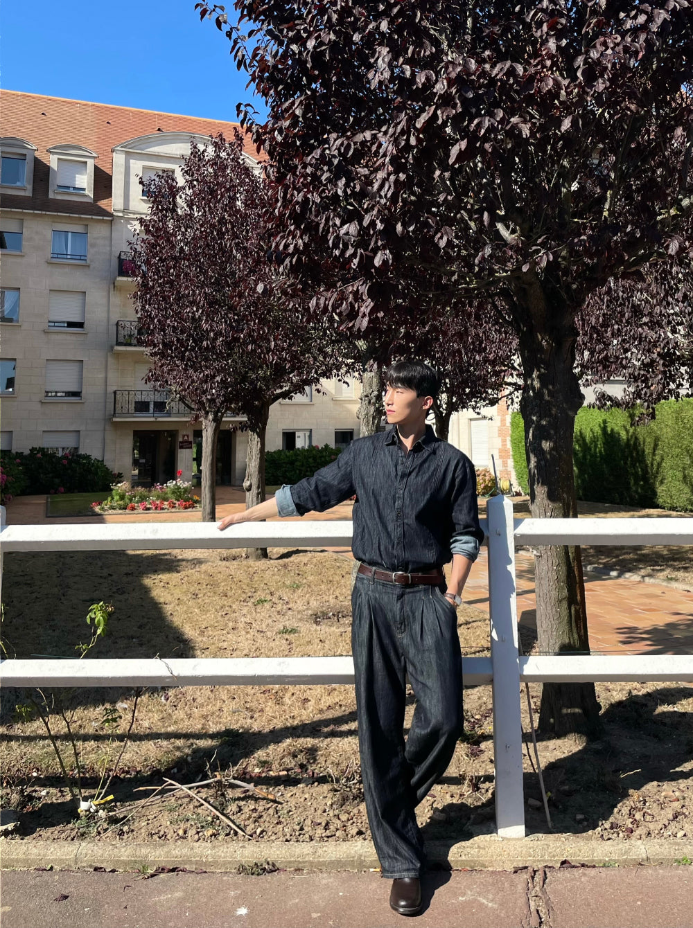 PREMIUM Set👑水洗牛仔長袖恤衫｜1色入