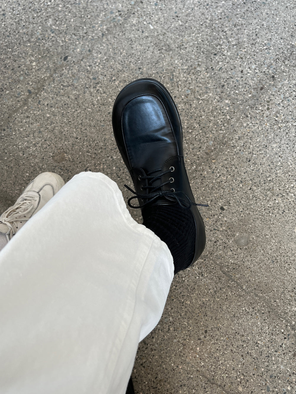 韓系極簡風皮鞋｜2色入