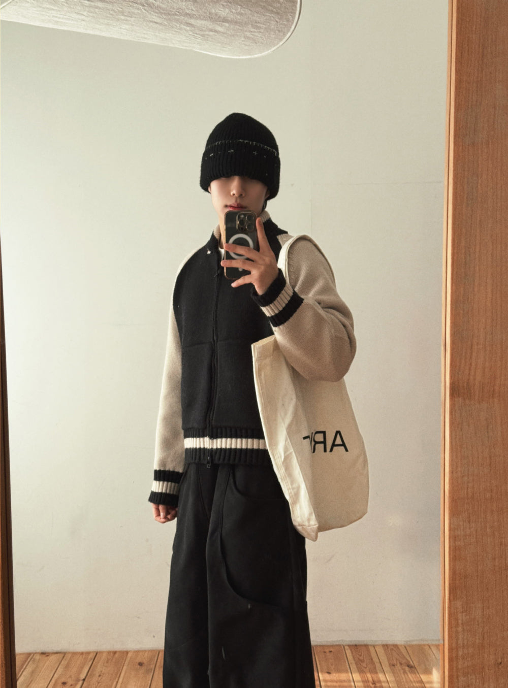 Zip up🧶太陽翻領開胸針織外套｜2色入