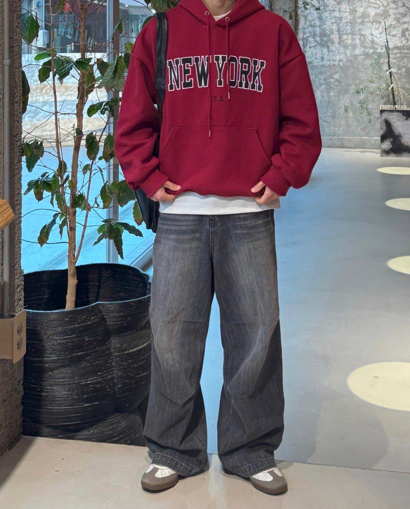 NEW YORK 刺繡連帽衛衣|5色入