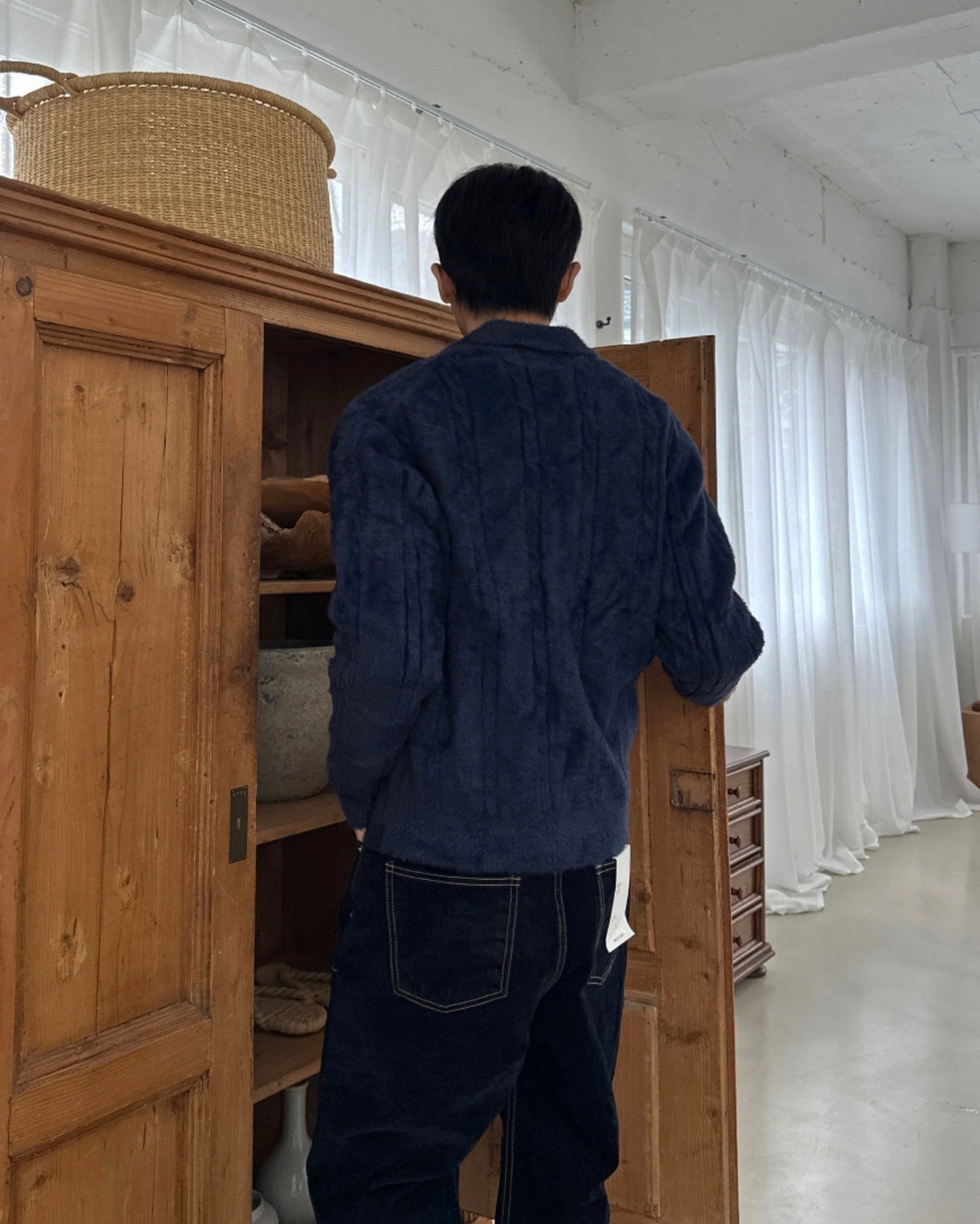 絨毛感🧶Angora山羊毛翻領麻花針織衫｜6色入