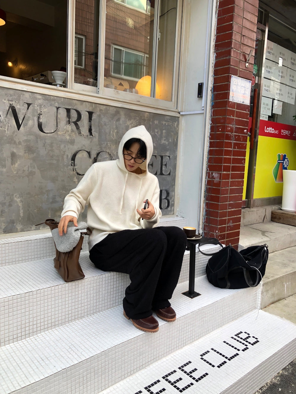 男友感單品！立體編織針織Hoodie｜4色入