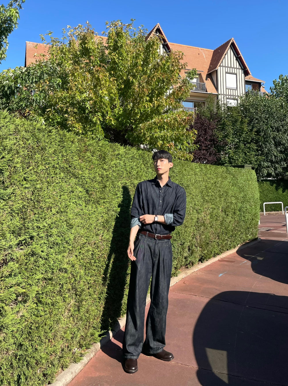 PREMIUM Set👑水洗牛仔長袖恤衫｜1色入