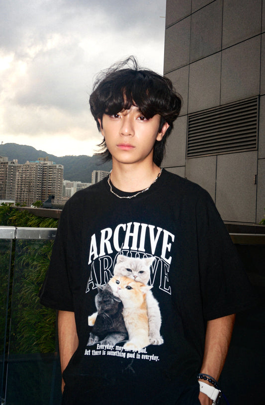 情侶款! ARCHIVE Cat Tee 棉質貓貓短袖