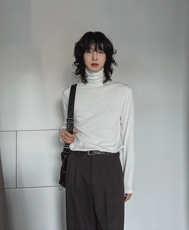 秋冬內搭必備🍂薄款高領彈性長袖TEE