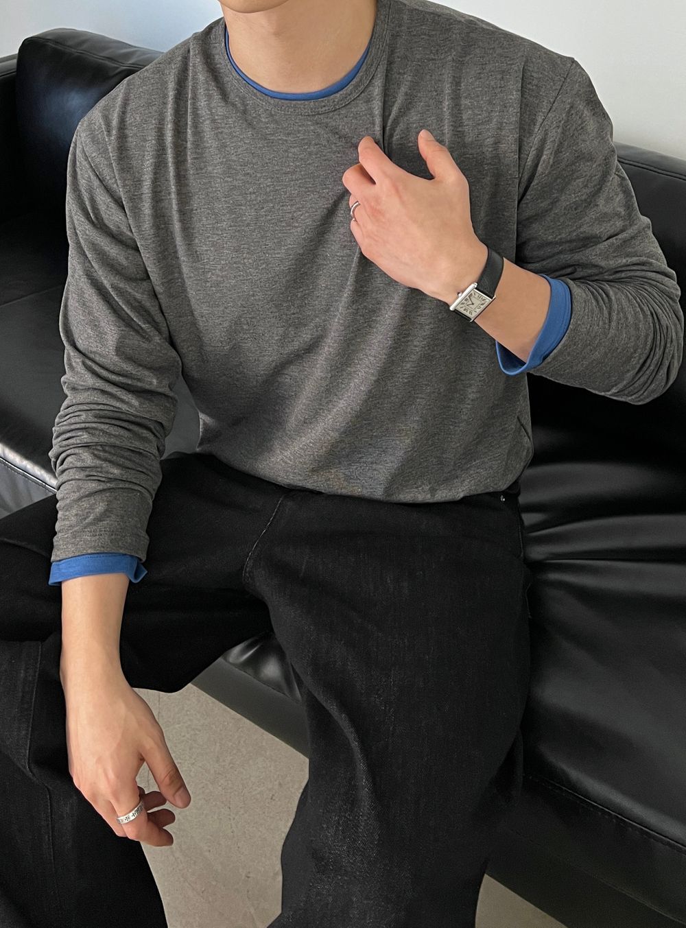 （1＋1）超親膚！韓製柔軟圓領長袖T恤｜9色入