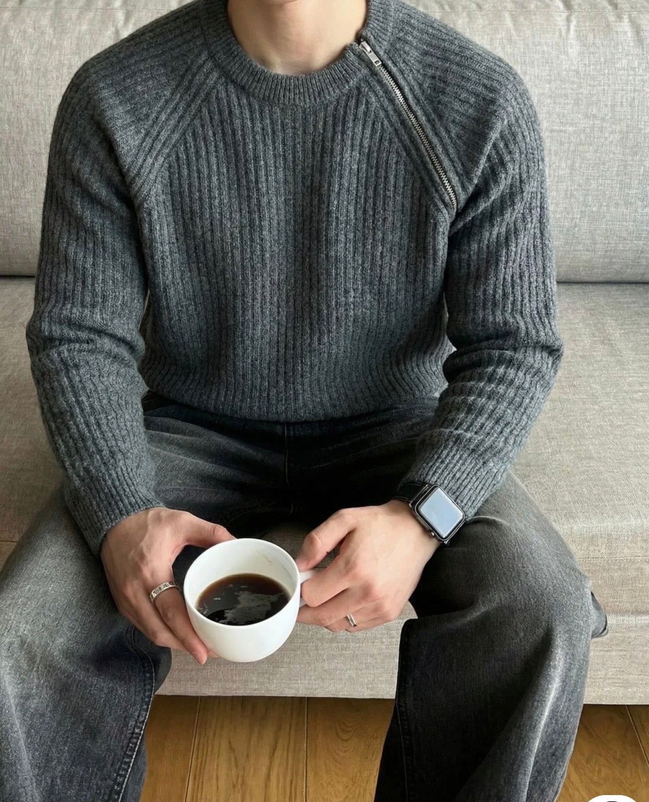 側拉鍊質感針織衫｜6色入