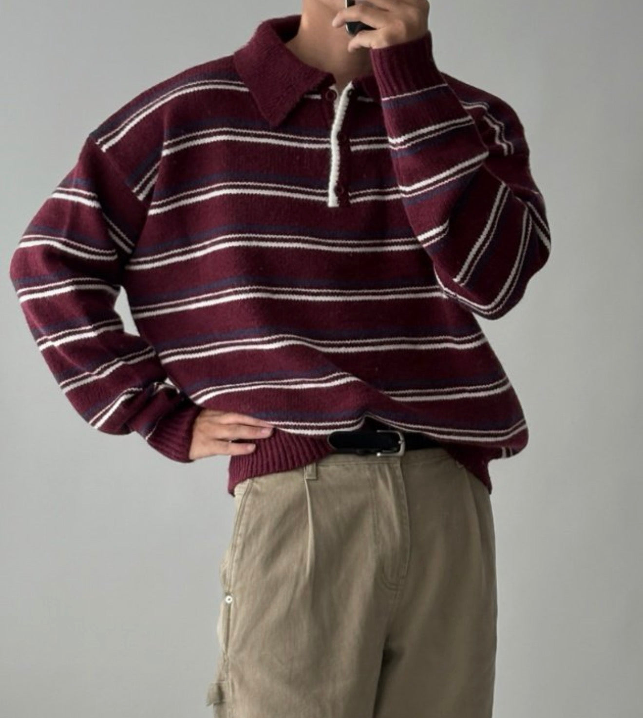 細橫間Collar領口針織衫