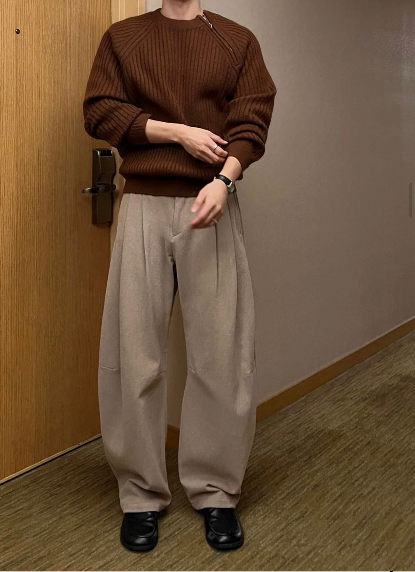 側拉鍊質感針織衫｜6色入