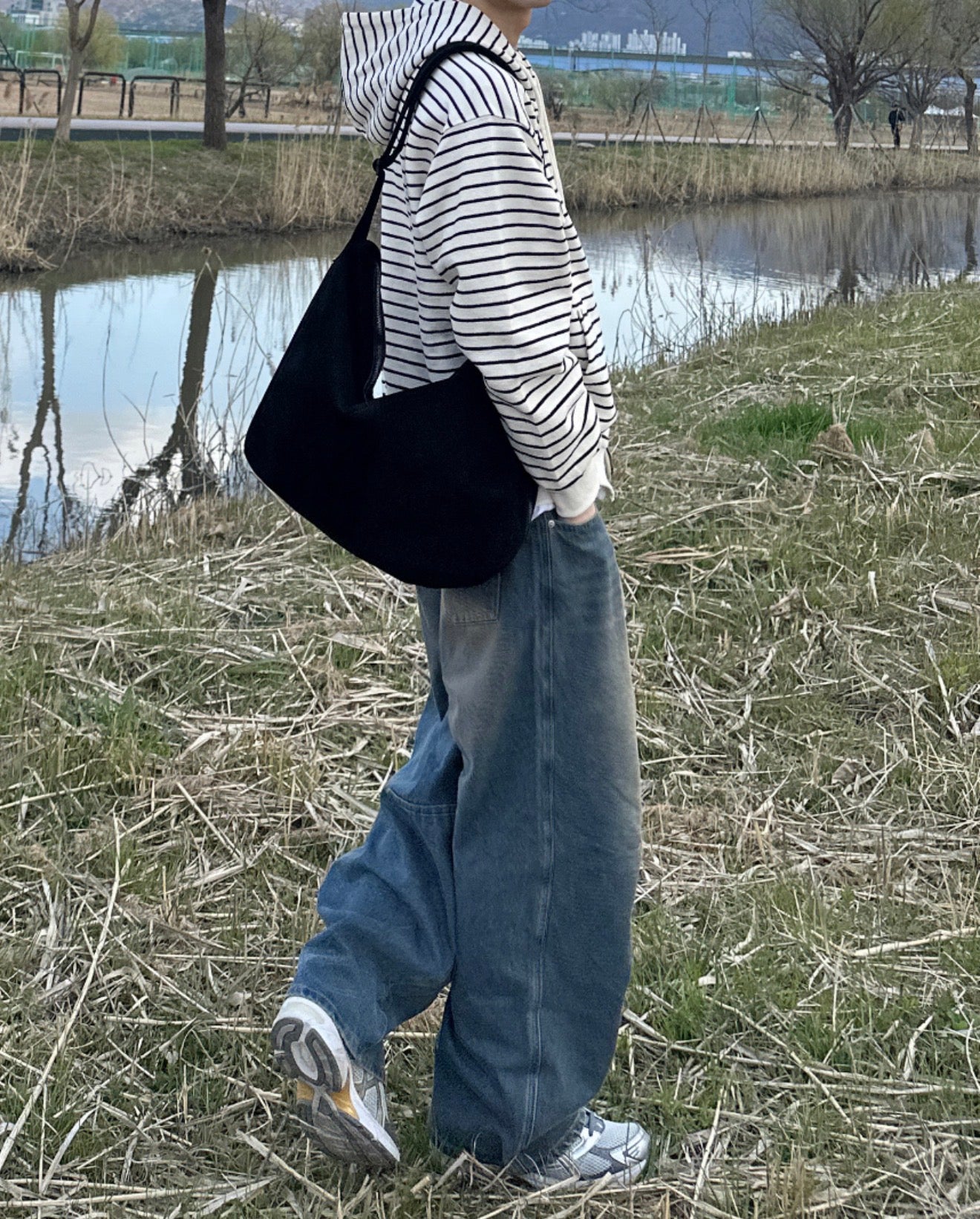 韓系簡約款✨條紋開胸衛衣｜2色入