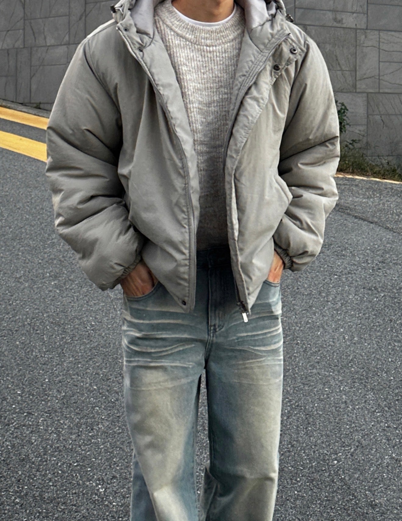 男友感Max！混色羊毛混紡寬鬆針織衫｜4色入