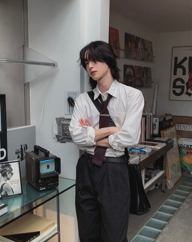 回饋價🧧韓製Pocket口袋基礎款長袖恤衫｜15色入