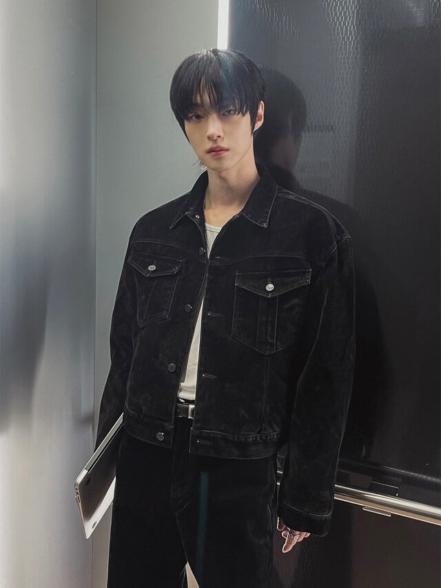 Premium！天鵝絨面牛仔外套｜2色入