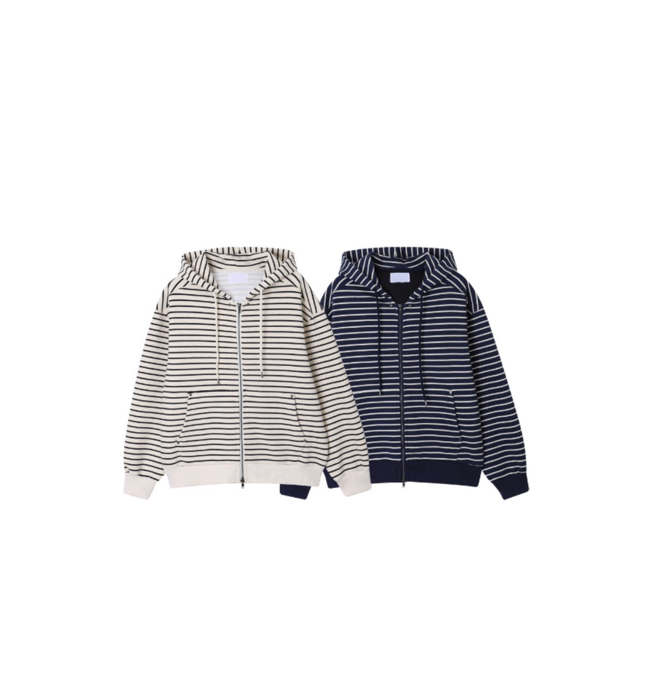 韓系簡約款✨條紋開胸衛衣｜2色入