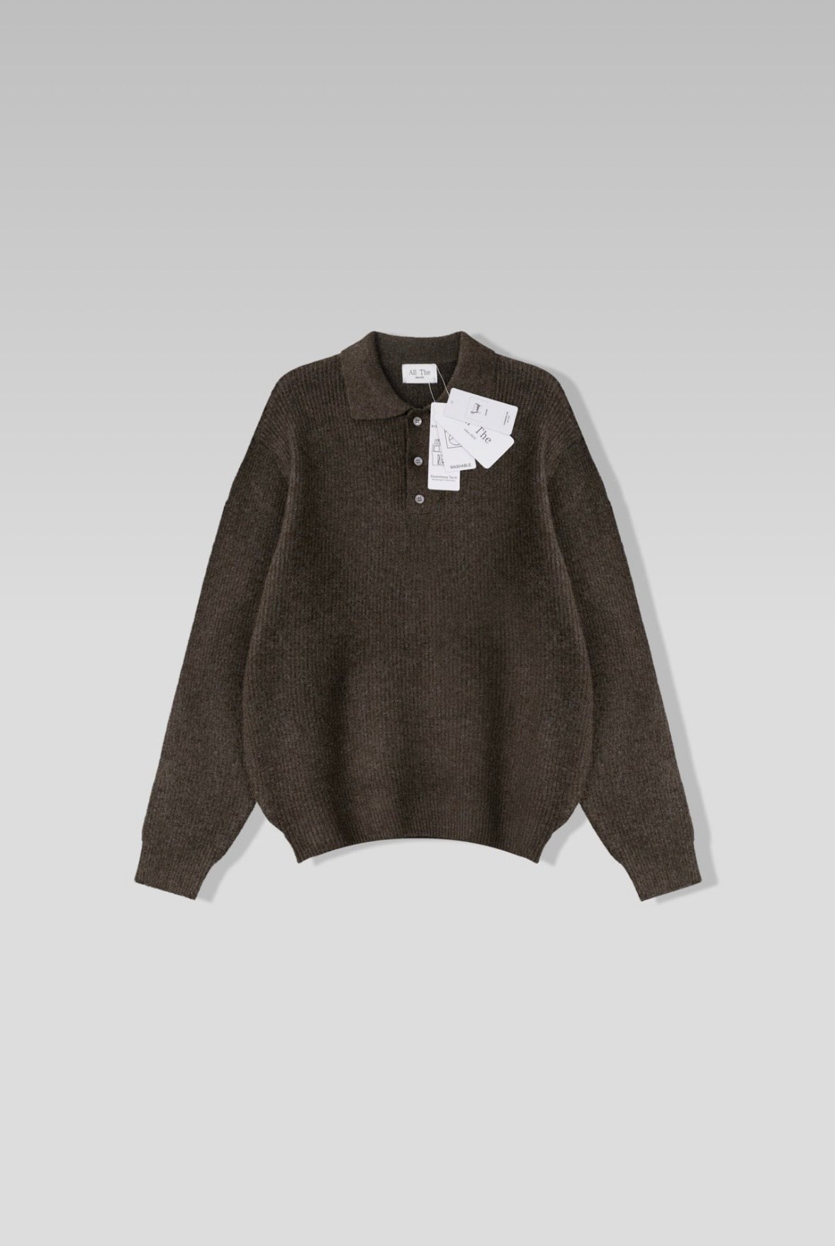 (休閑穩重感！)純色翻領POLO針織上衣｜9色入