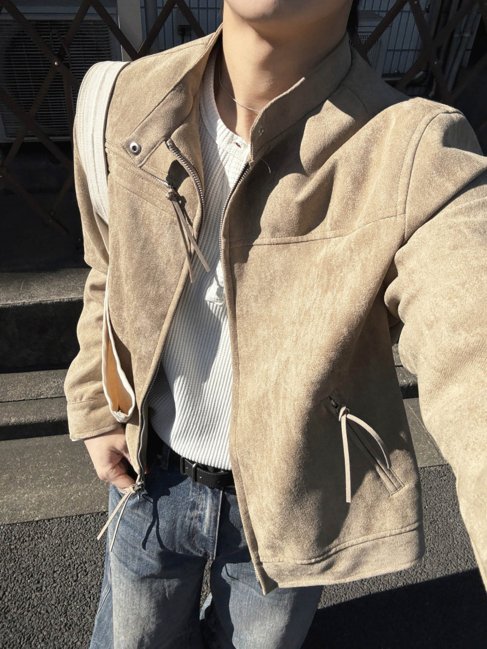 約會必備！紳士風麂皮外套｜2色入