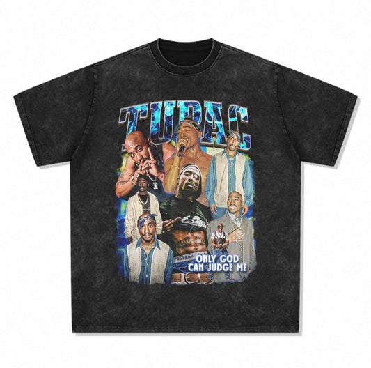 Vintage Washed Top-TUPAC