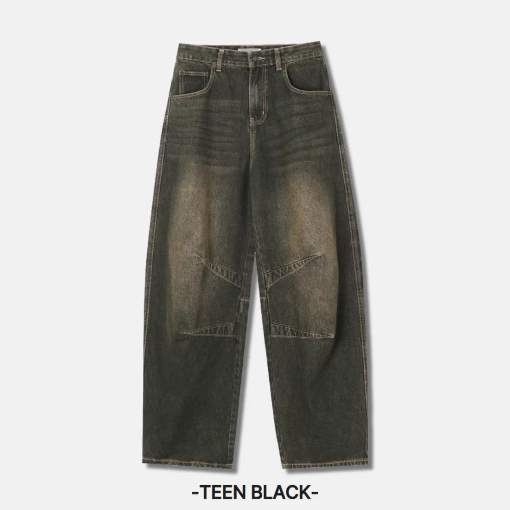 美式街頭感☄️水洗牛仔微闊形牛仔褲｜7色入