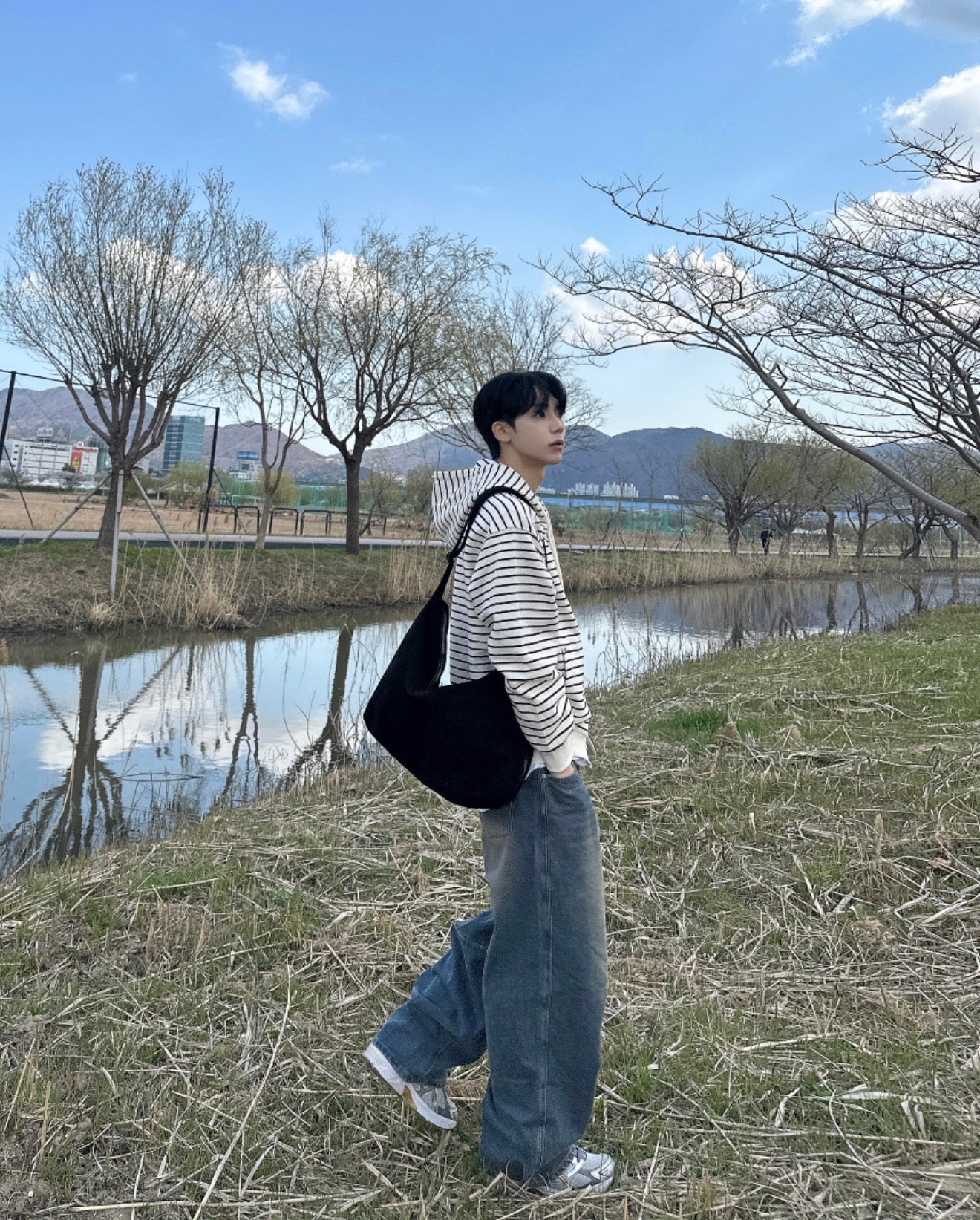 韓系簡約款✨條紋開胸衛衣｜2色入