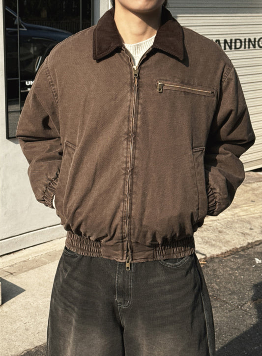 PREMIUM👑韓製重工短版拼接工裝外套｜2色入