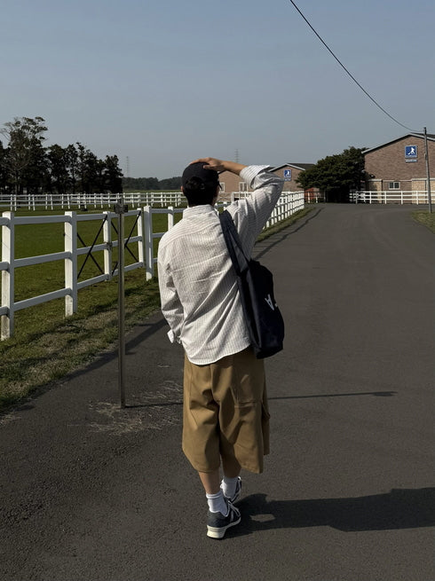 四季皆可穿！泡泡棉短款條紋恤衫｜3色入