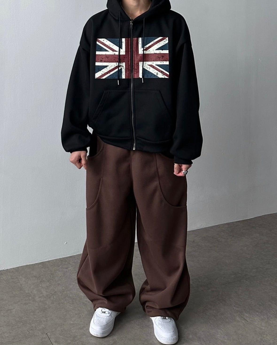 男女OK！短款國旗印花拉鏈外套｜2色入