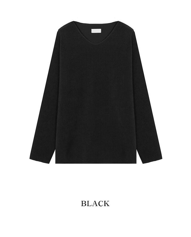 [氣質款]微V領內搭/單穿長袖