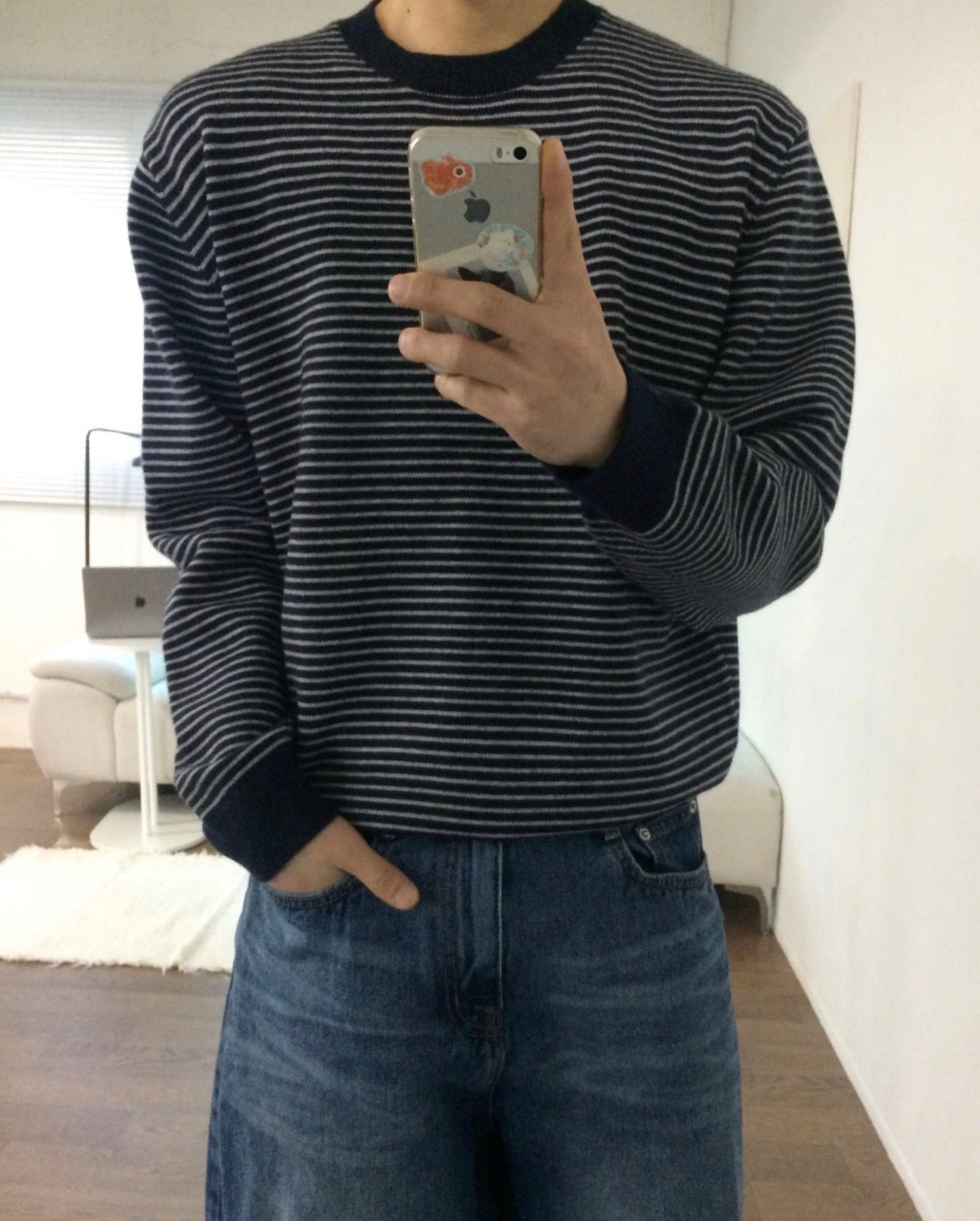 莫代爾圓領橫間針織衫｜3色入