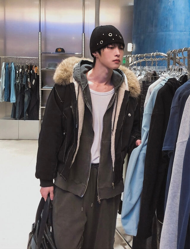 2026大熱款！Raccoon毛毛邊明線外套｜2色入