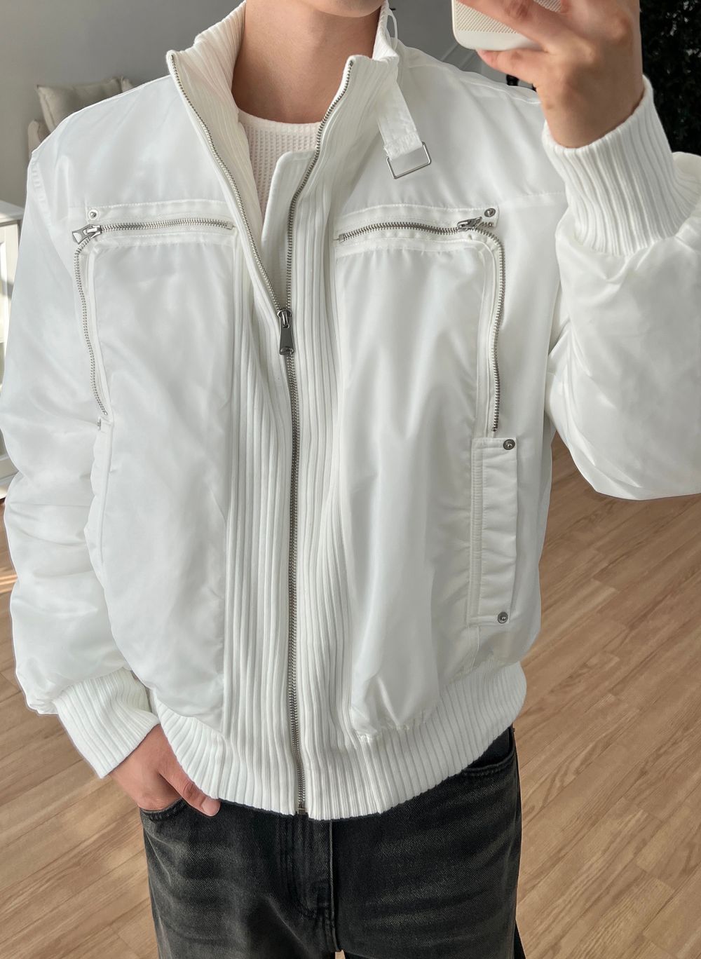 細節加分！高領束帶短款MA1｜3色入