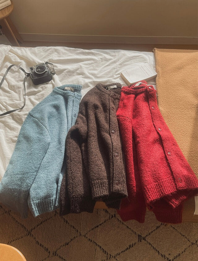 節日推薦🎅🏻輕熟質感開胸針織外套｜6色入