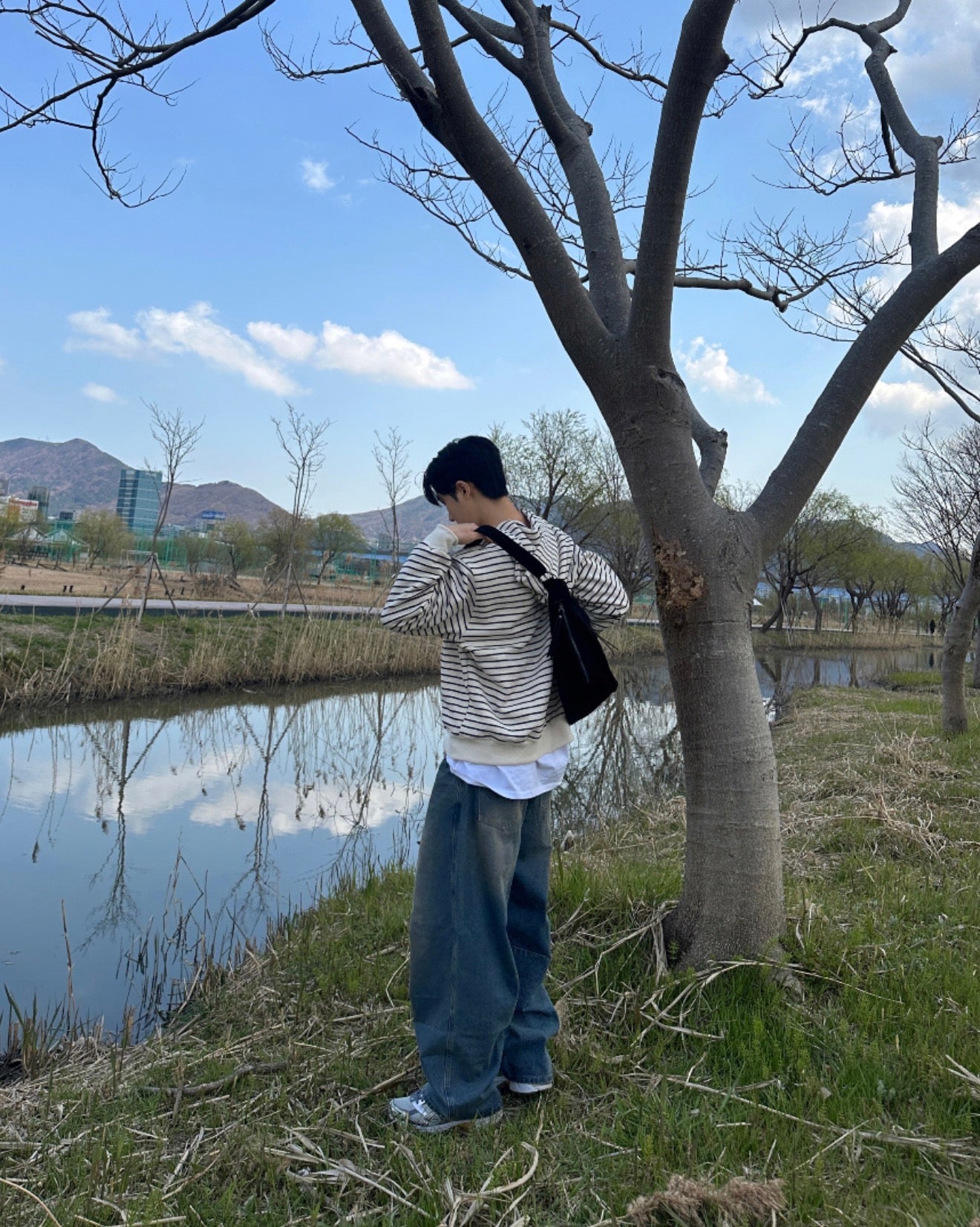 韓系簡約款✨條紋開胸衛衣｜2色入