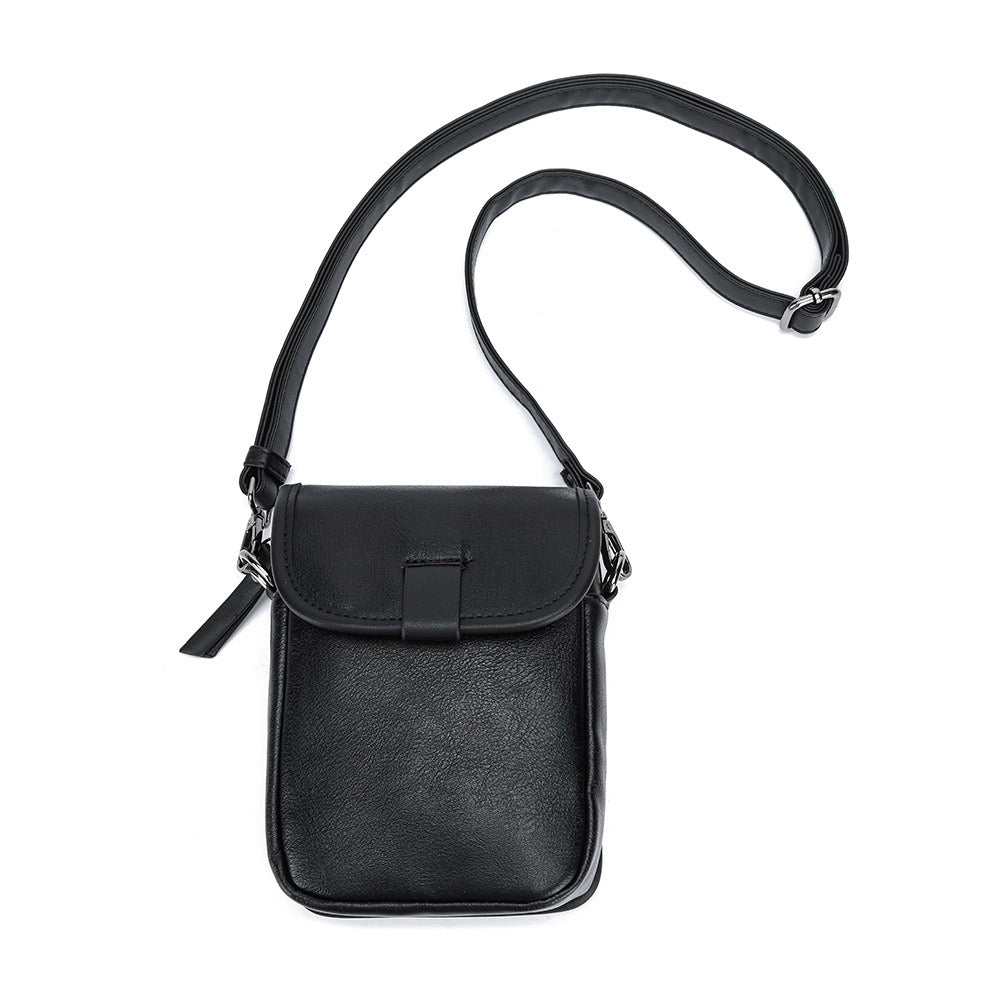 韓系皮質單肩手機包