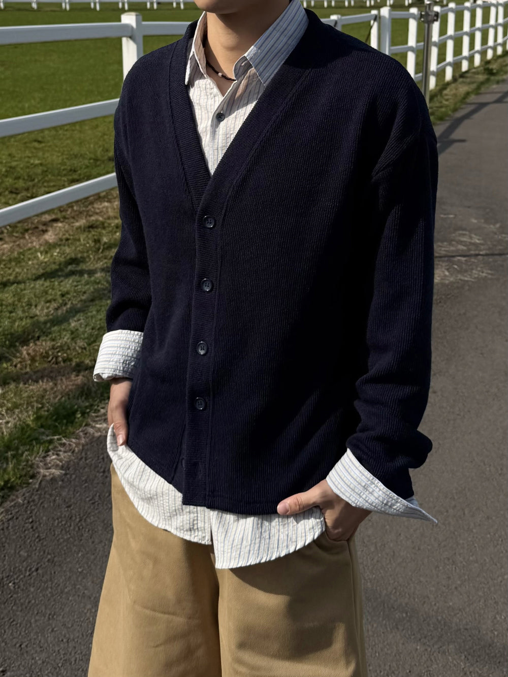 四季皆可穿！泡泡棉短款條紋恤衫｜3色入